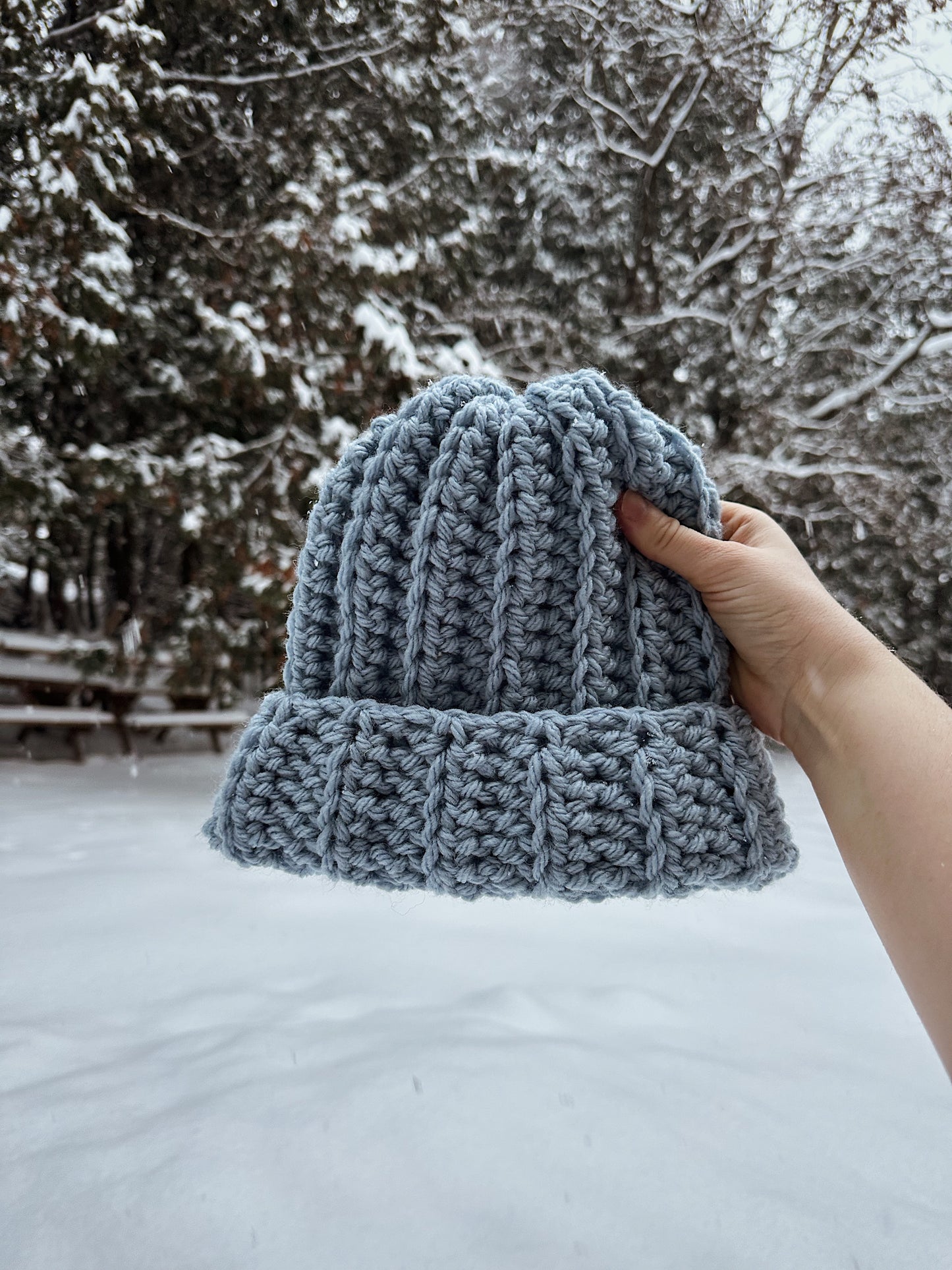 Tuque chunky tricotée à la main