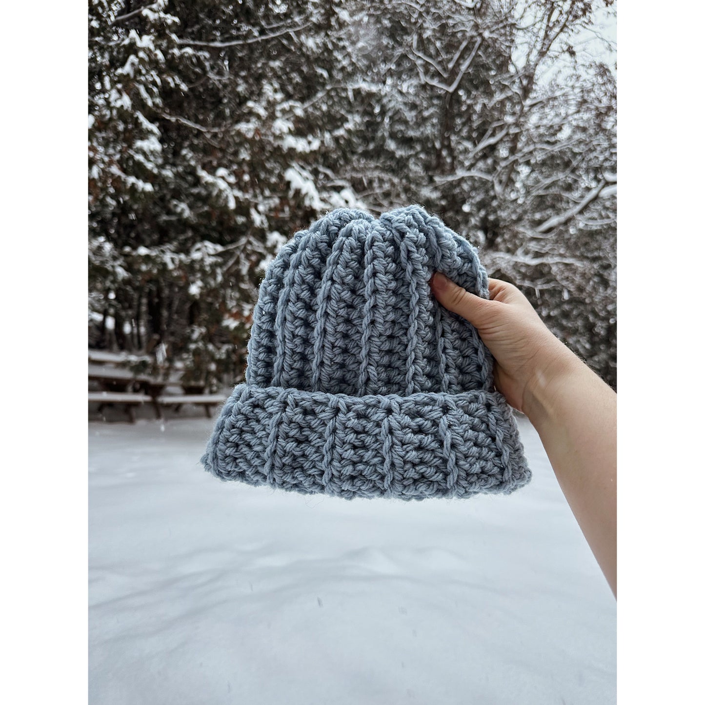 Tuque chunky tricotée à la main