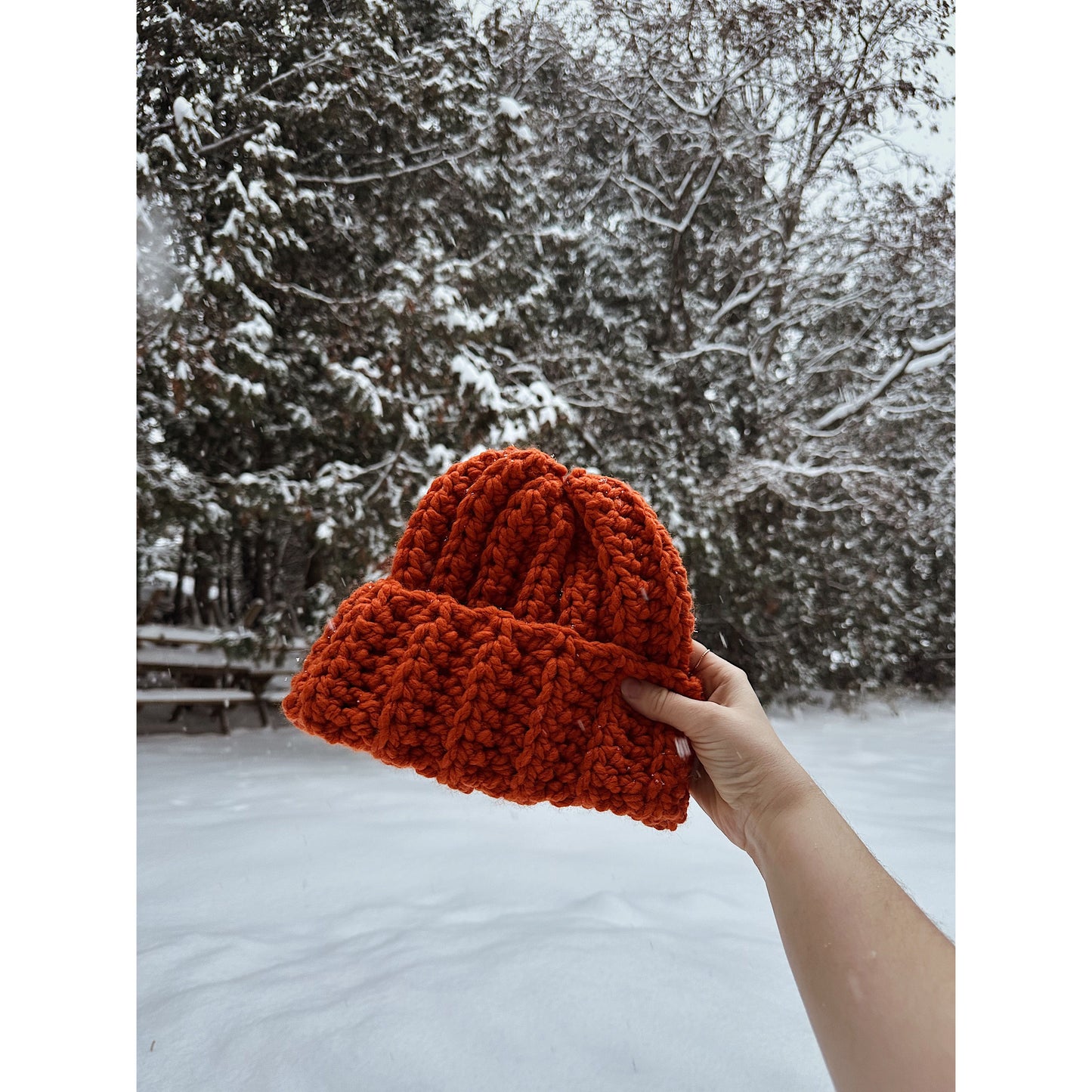 Tuque chunky tricotée à la main