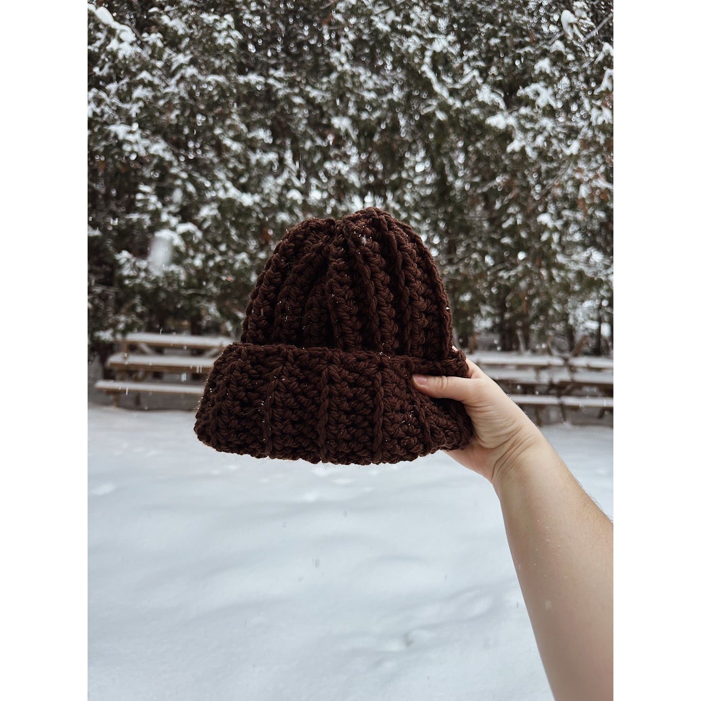 Tuque chunky tricotée à la main