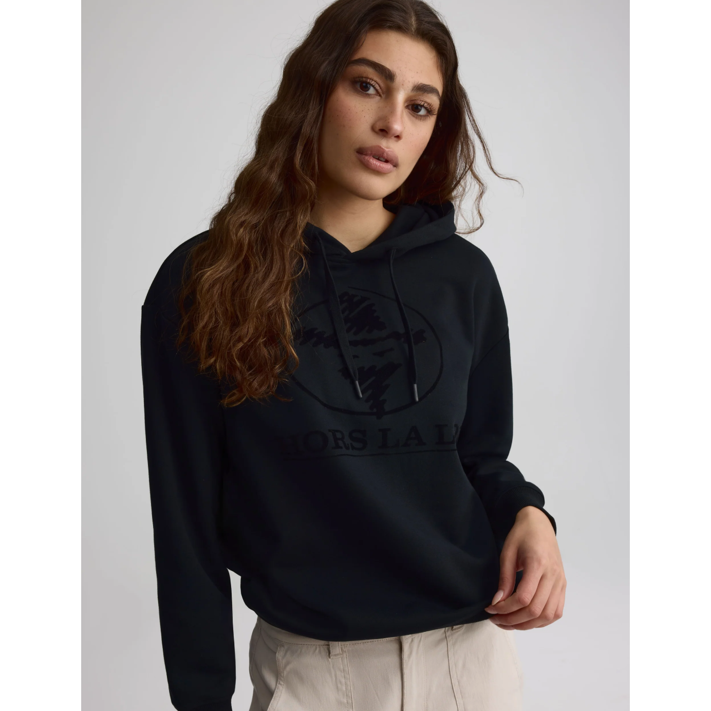 Chandail coton ouaté à capuchon - femmes