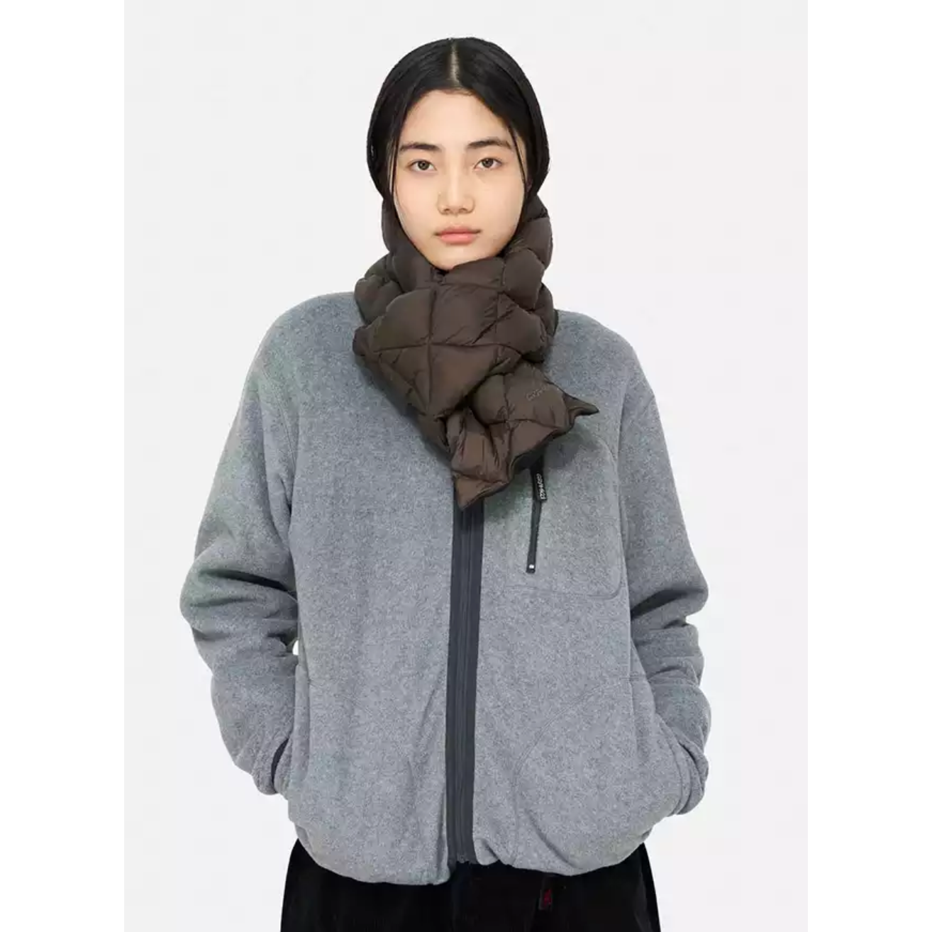 Down scarf - Dark Brown - Unisex