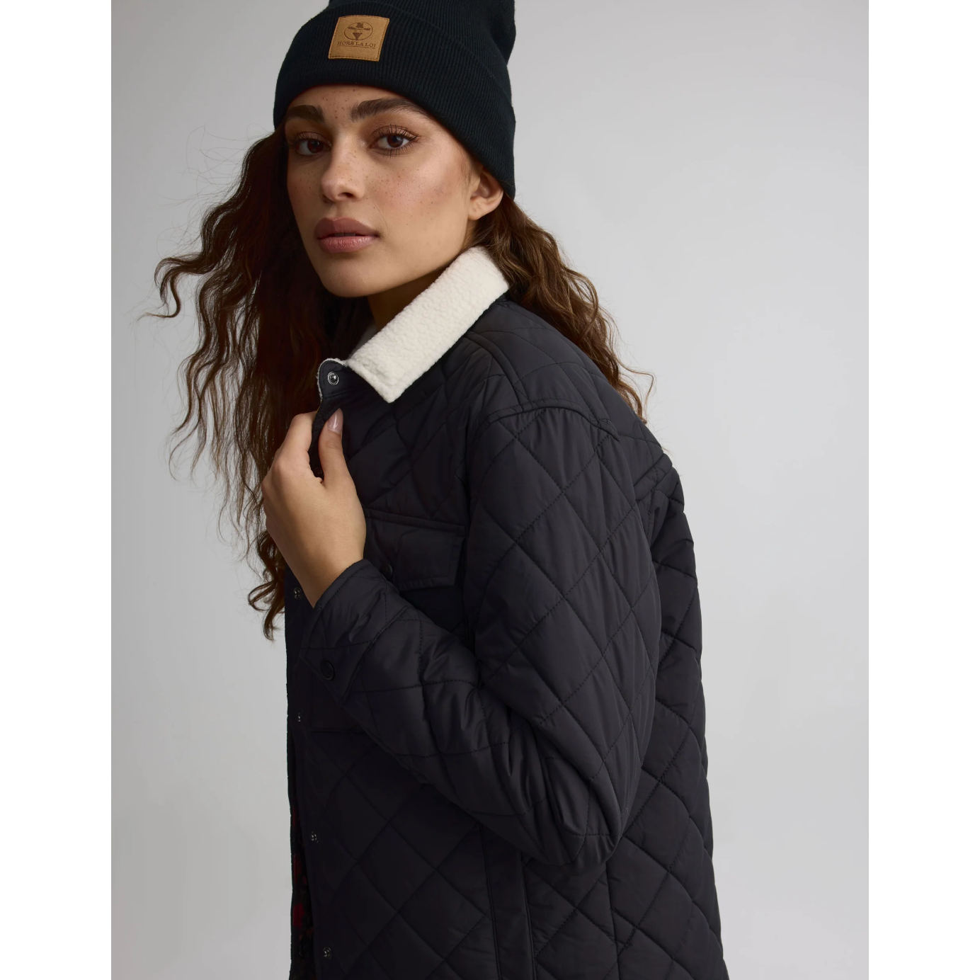 Surchemise avec col en sherpa pour femme||Overshirt With Sherpa Colar - W's