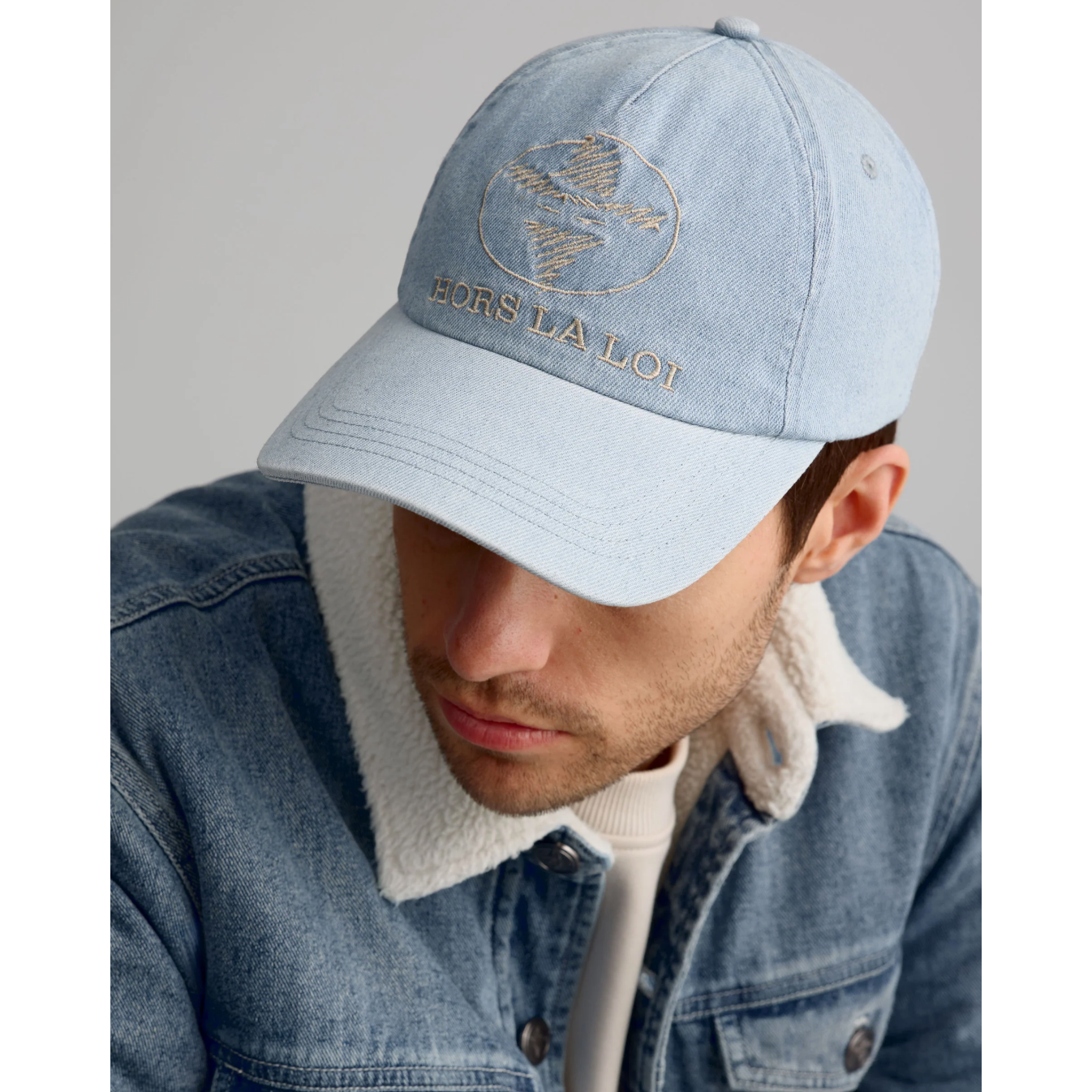 Casquette en twill rétro unisexe à logo
