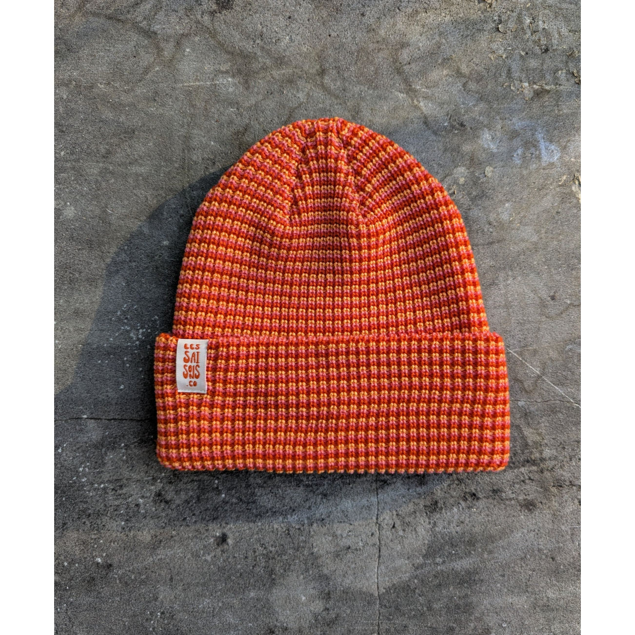 Beanie - Orange Lines