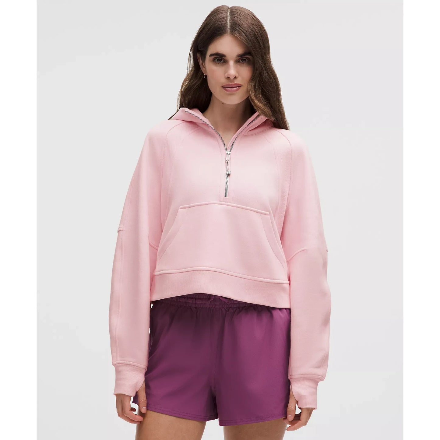 Scuba Oversized Half-Zip Hoodie - Femmes