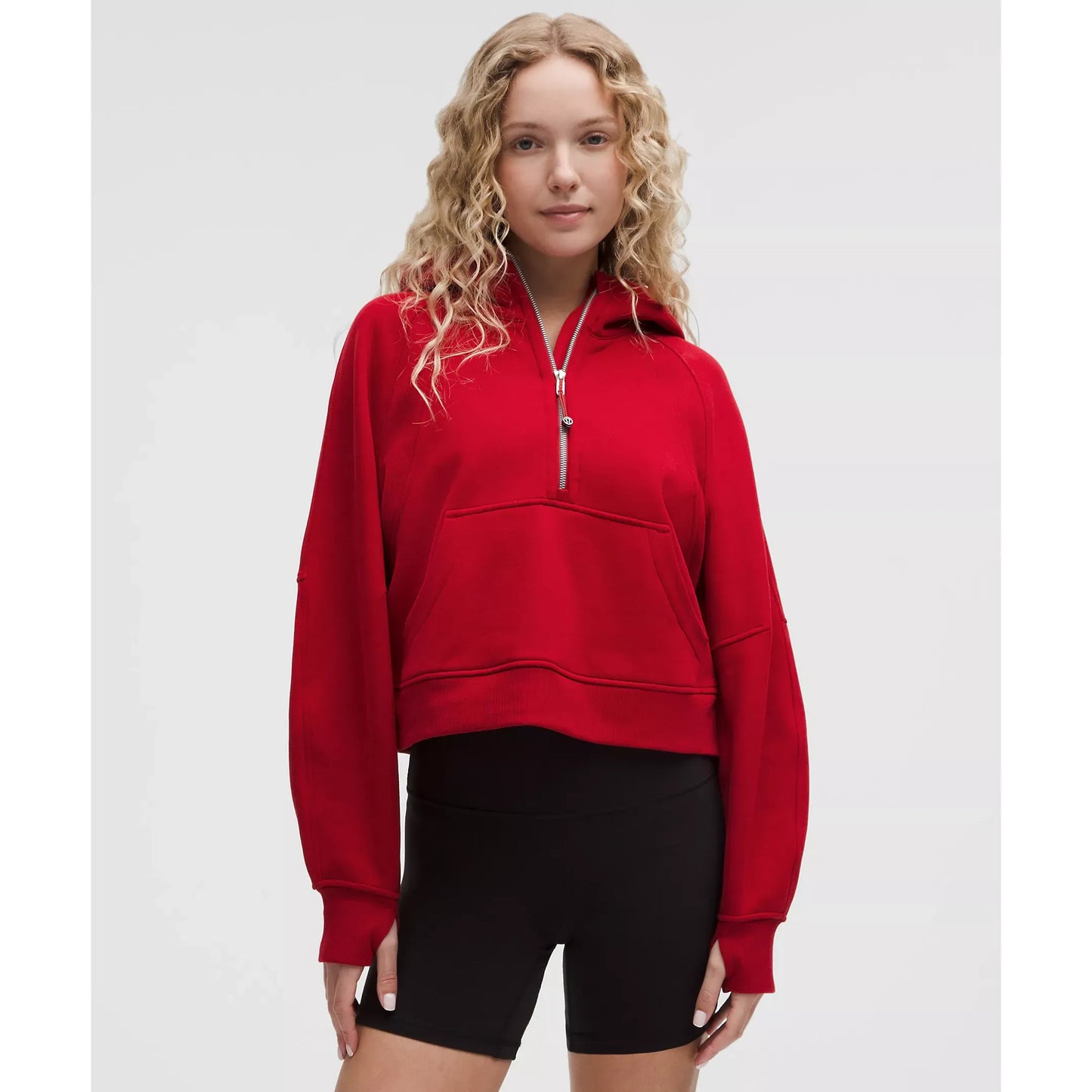 Scuba Oversized Half-Zip Hoodie - Femmes