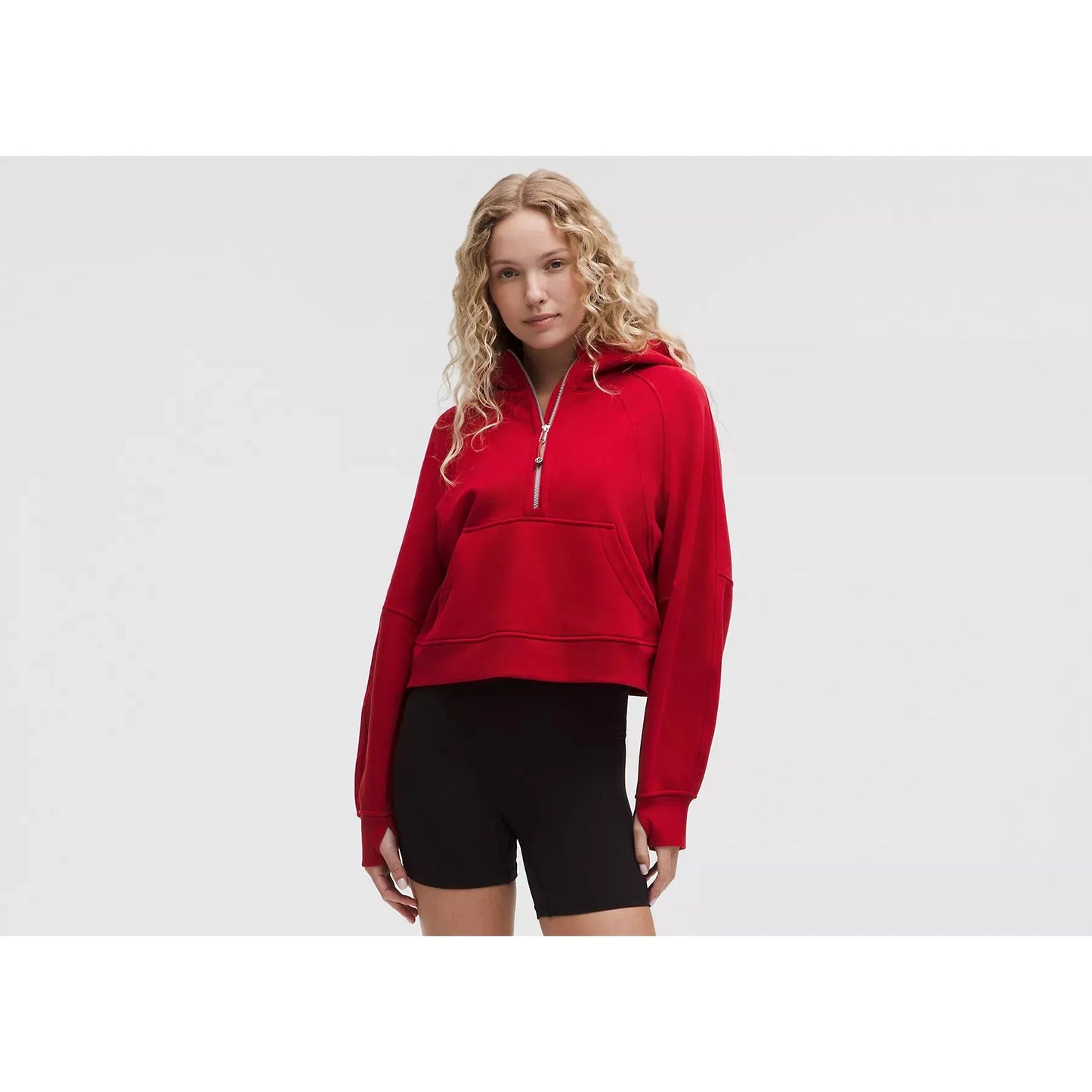 Scuba Oversized Half-Zip Hoodie - Femmes
