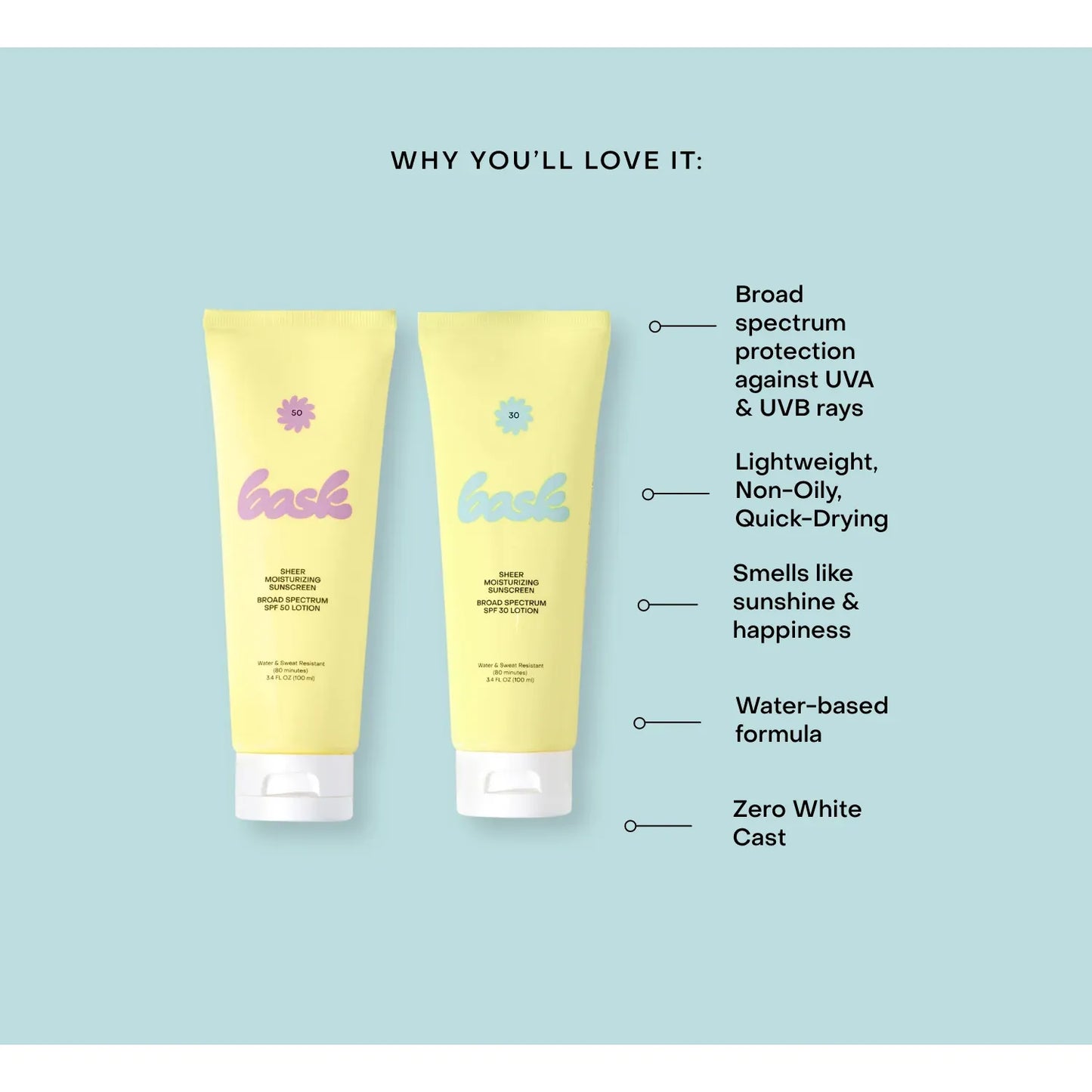 Bask Lotion Hydratante Transparente SPF 50