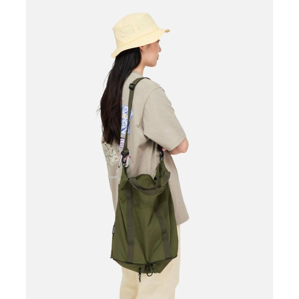 Compressible Nylon Tote - Olive || Nylon Packable Explorer Tote - Olive