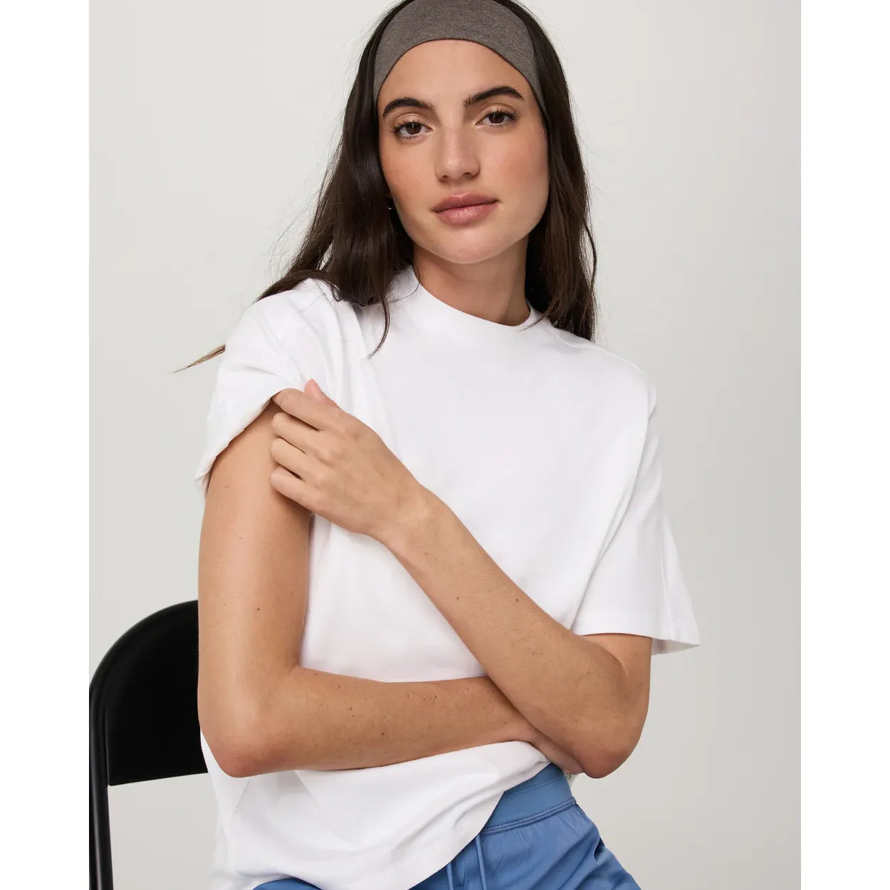 T-shirt oversize en coton épais à manches courtes - Femmes