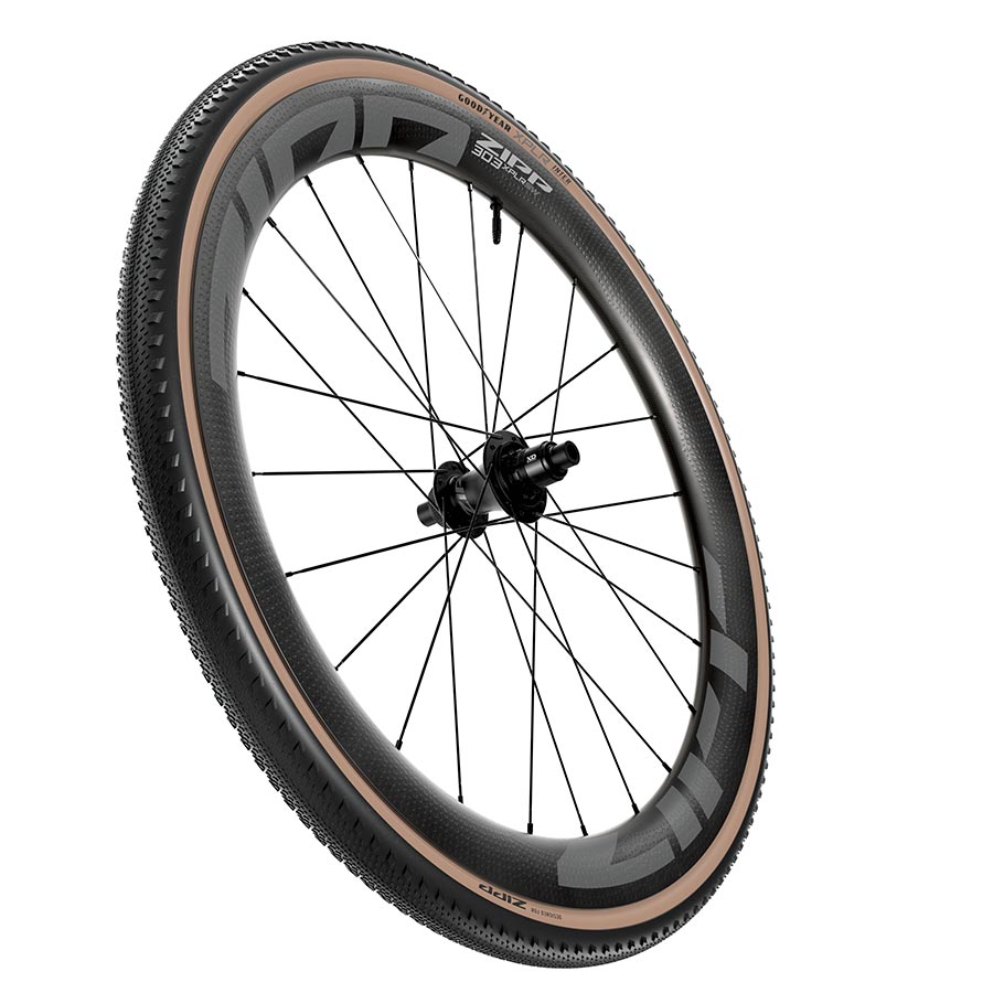 Zipp, Goodyear XPLR Inter, Gravel Tire, 700x45C, Folding, Tubeless Ready, Dynamic:UHP, M:Wall, Black