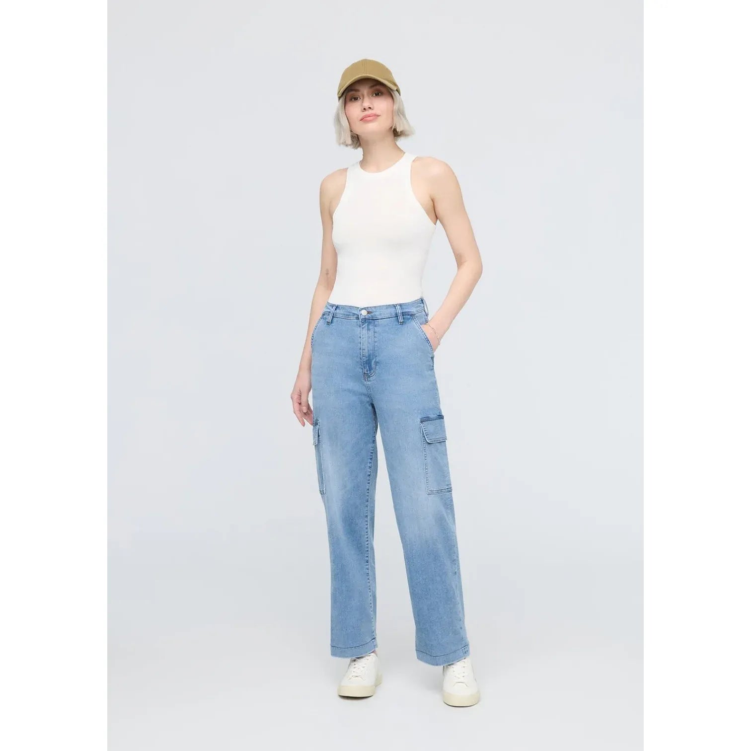 Perf. Denim Lite High Rise Cargo - Femmes