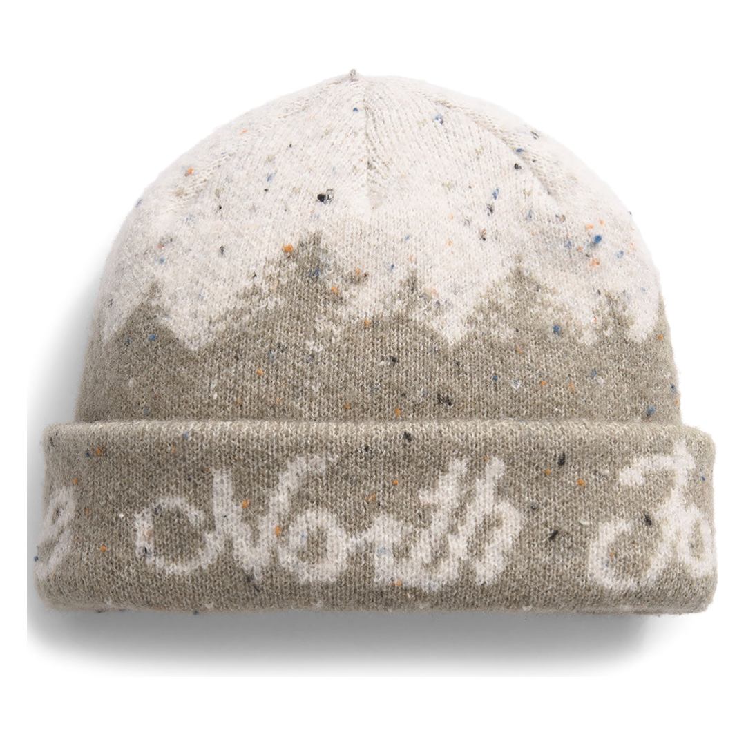 Cabin Mountainscape Beanie - Clay Grey White