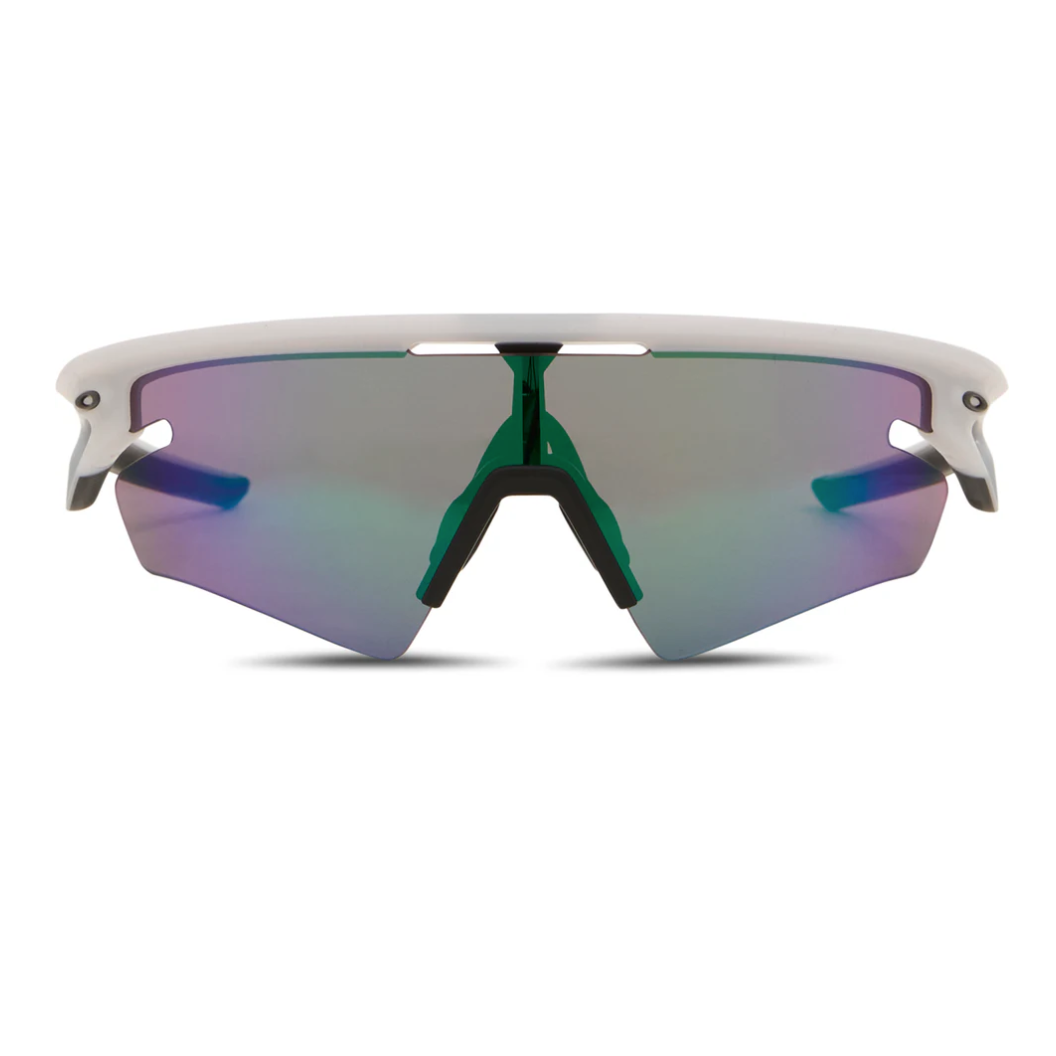 Oakley Sphaera Slash Sunglasses - Prizm Road Jade Lenses || Sphaera Slash Sunglasses - Matte Vapor - Prizm Road Jade Lens