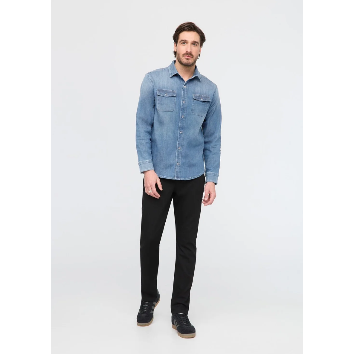 Men's Performance Denim Lite Two-Pocket Shirt