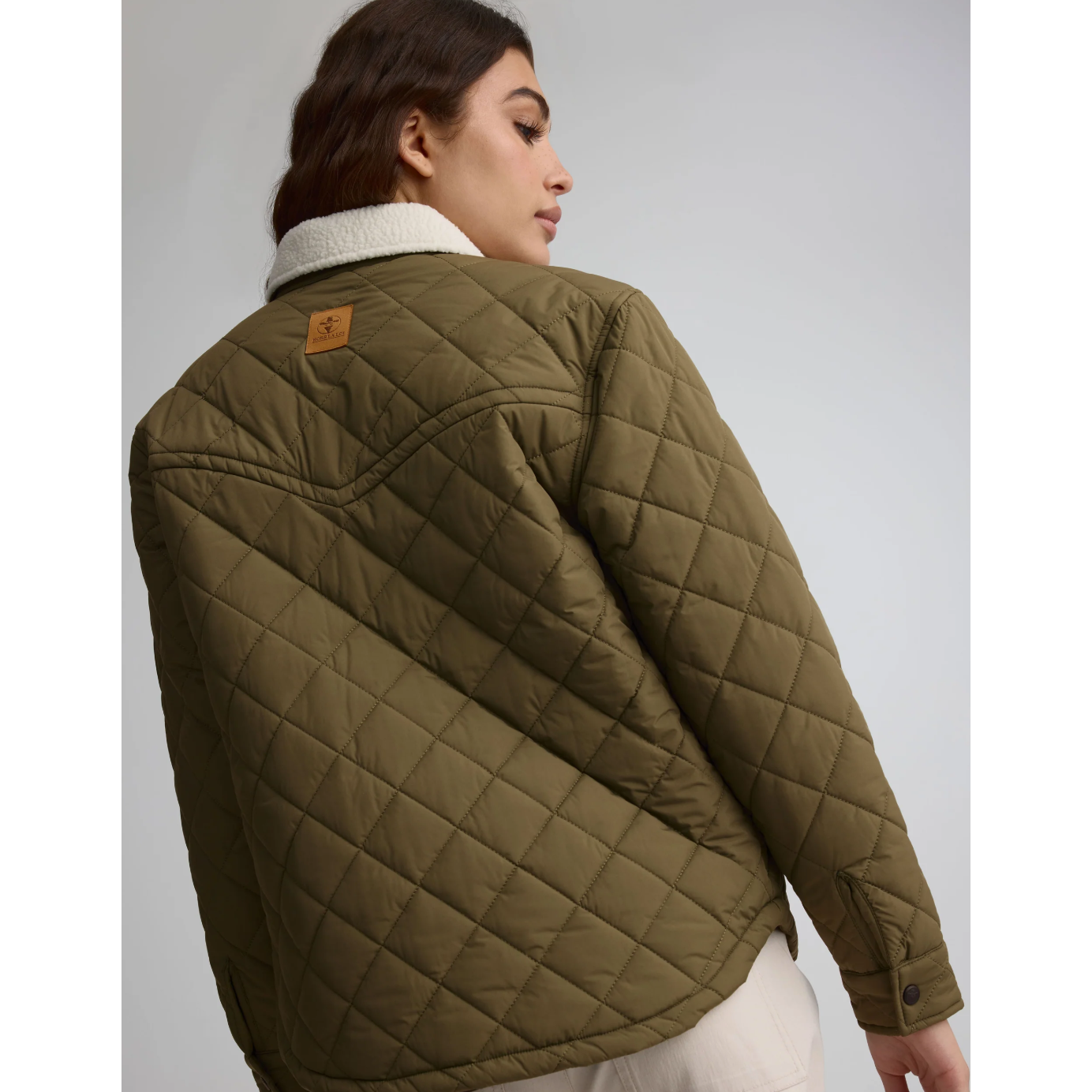 Surchemise avec col en sherpa pour femme||Overshirt With Sherpa Colar - W's