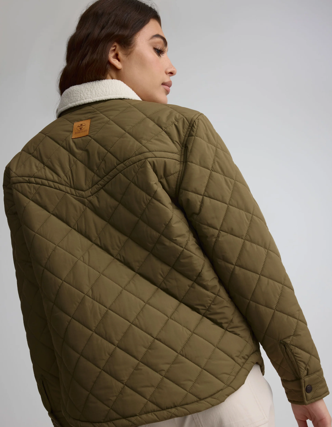Surchemise avec col en sherpa pour femme||Overshirt With Sherpa Colar - W's