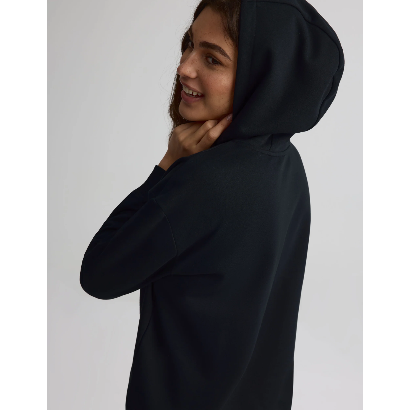 Chandail coton ouaté à capuchon - femmes