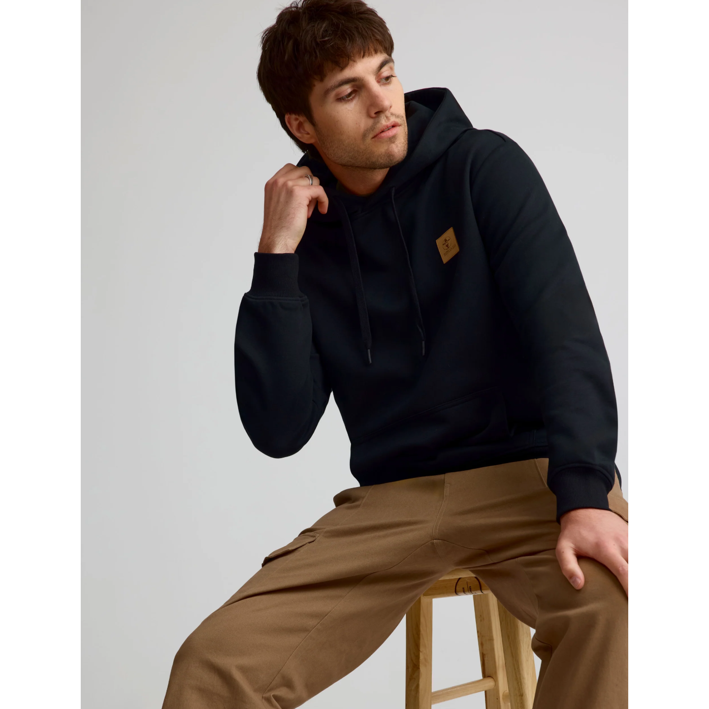 Chandail coton ouaté à capuchon pour homme