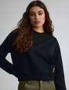 Chandail coton ouaté à col rond pour femme||Crewneck fleece sweatshirt for women