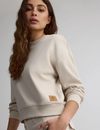 Chandail coton ouaté à col rond pour femme||Crewneck fleece sweatshirt for women