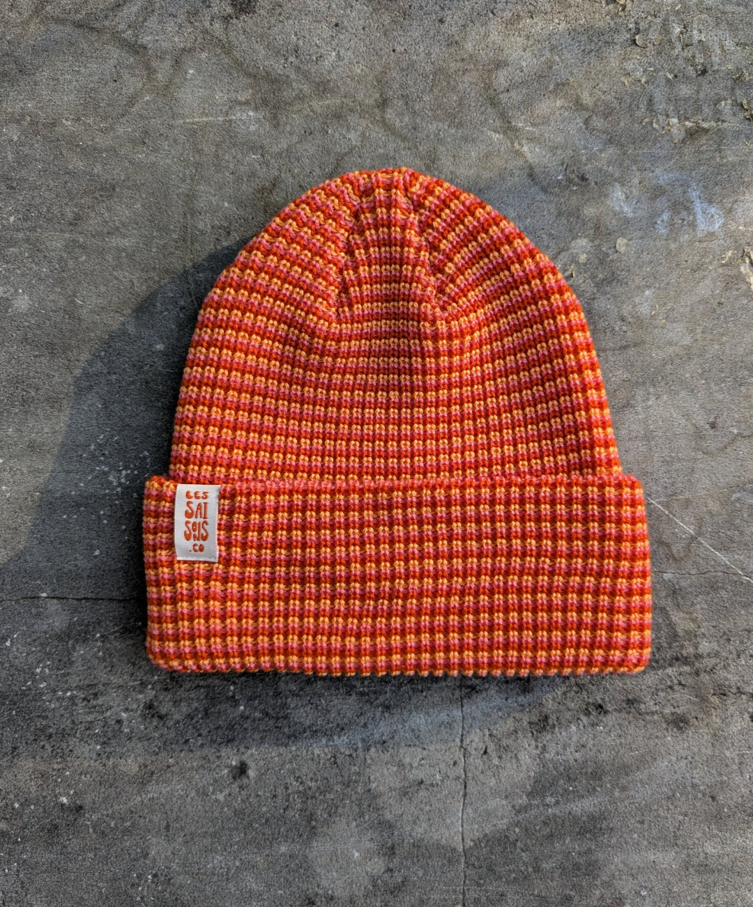 Beanie - Orange Lines