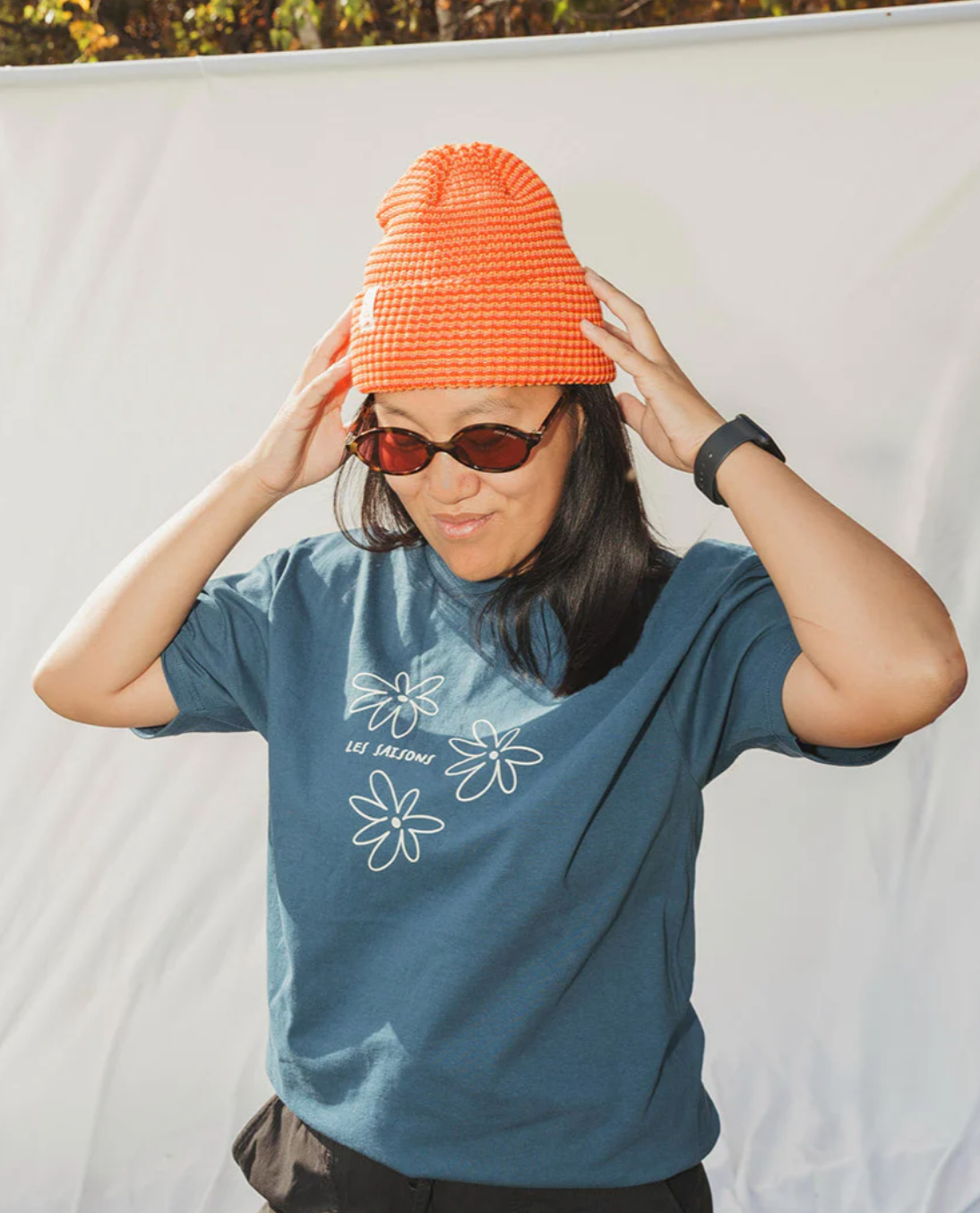 Beanie - Orange Lines