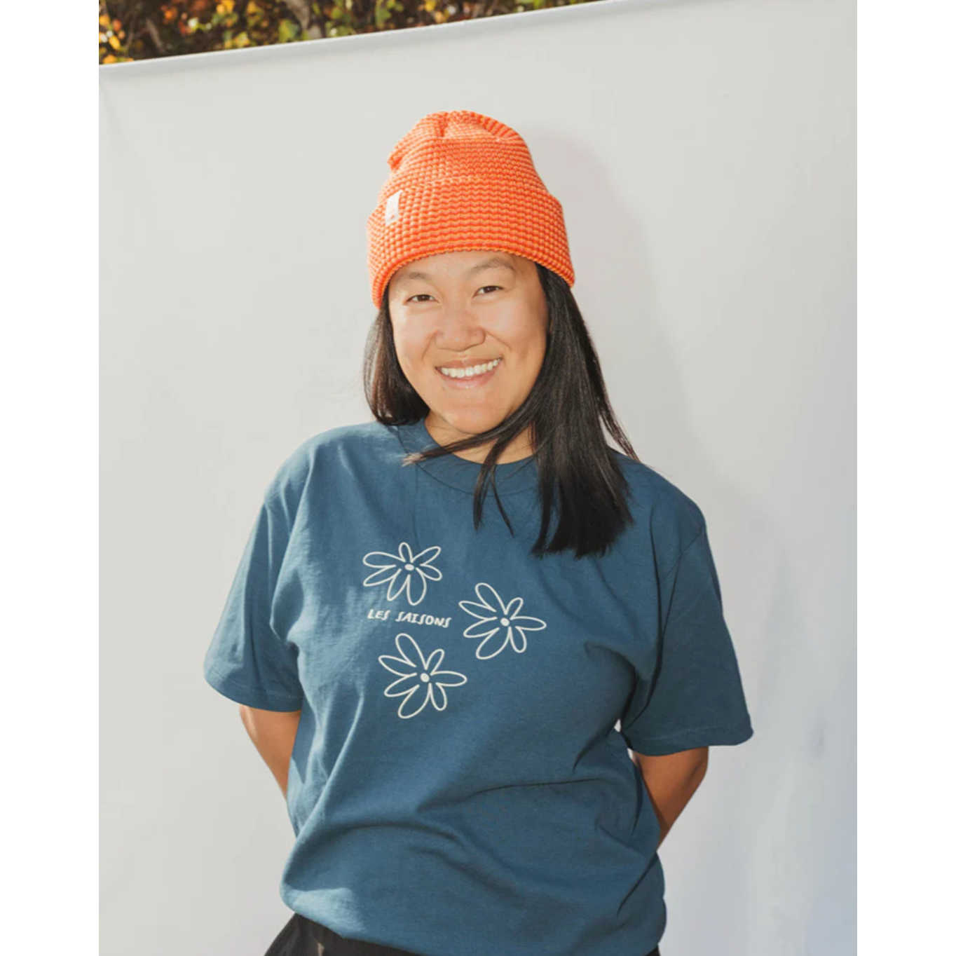 Beanie - Orange Lines