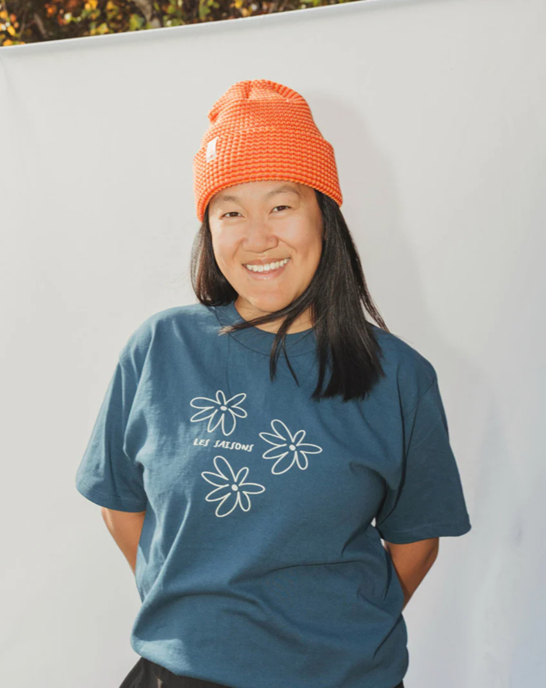 Beanie - Orange Lines