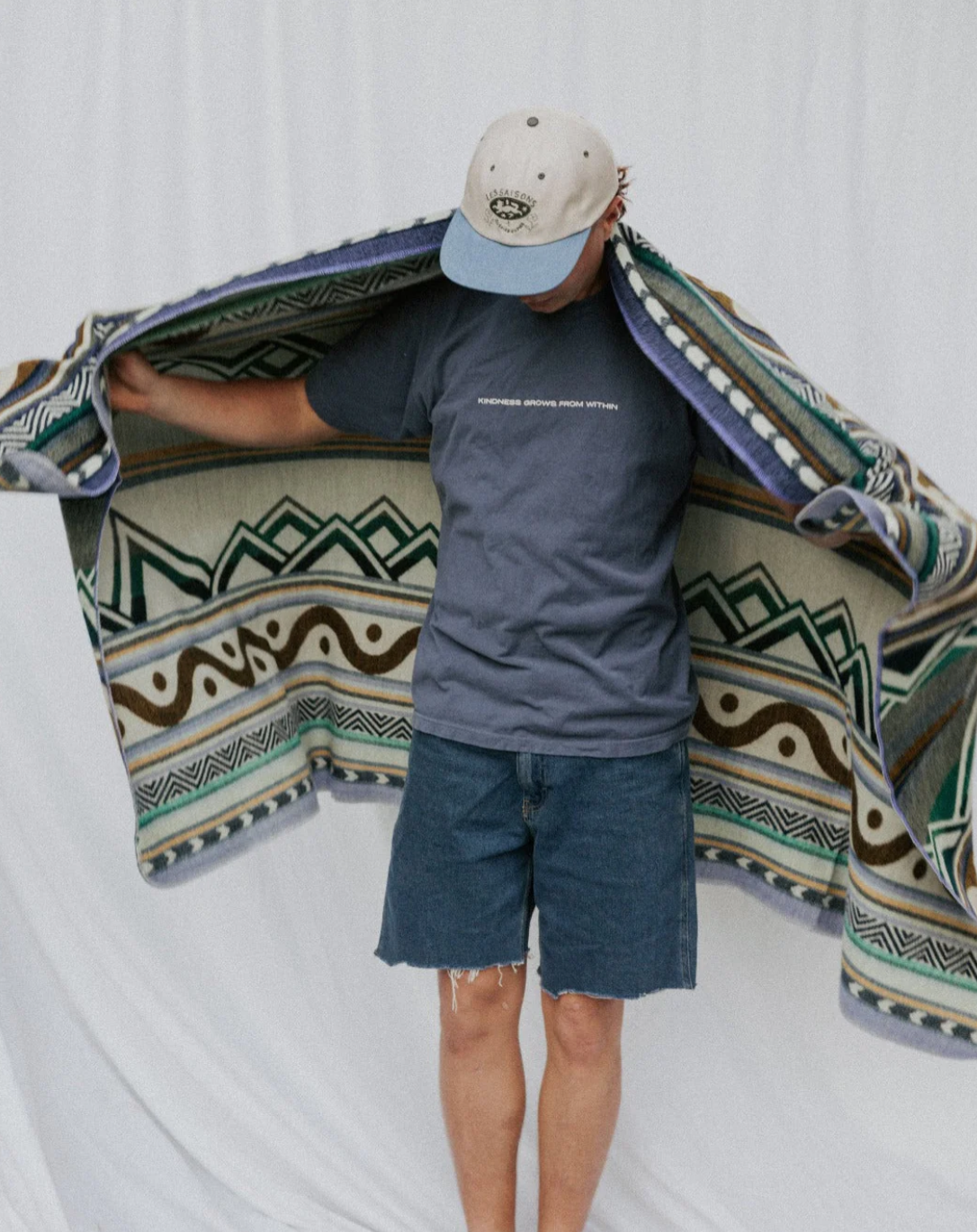 Couverture Mountains||Mountains - Blanket - X Marine Poiraton Blue and Yellow