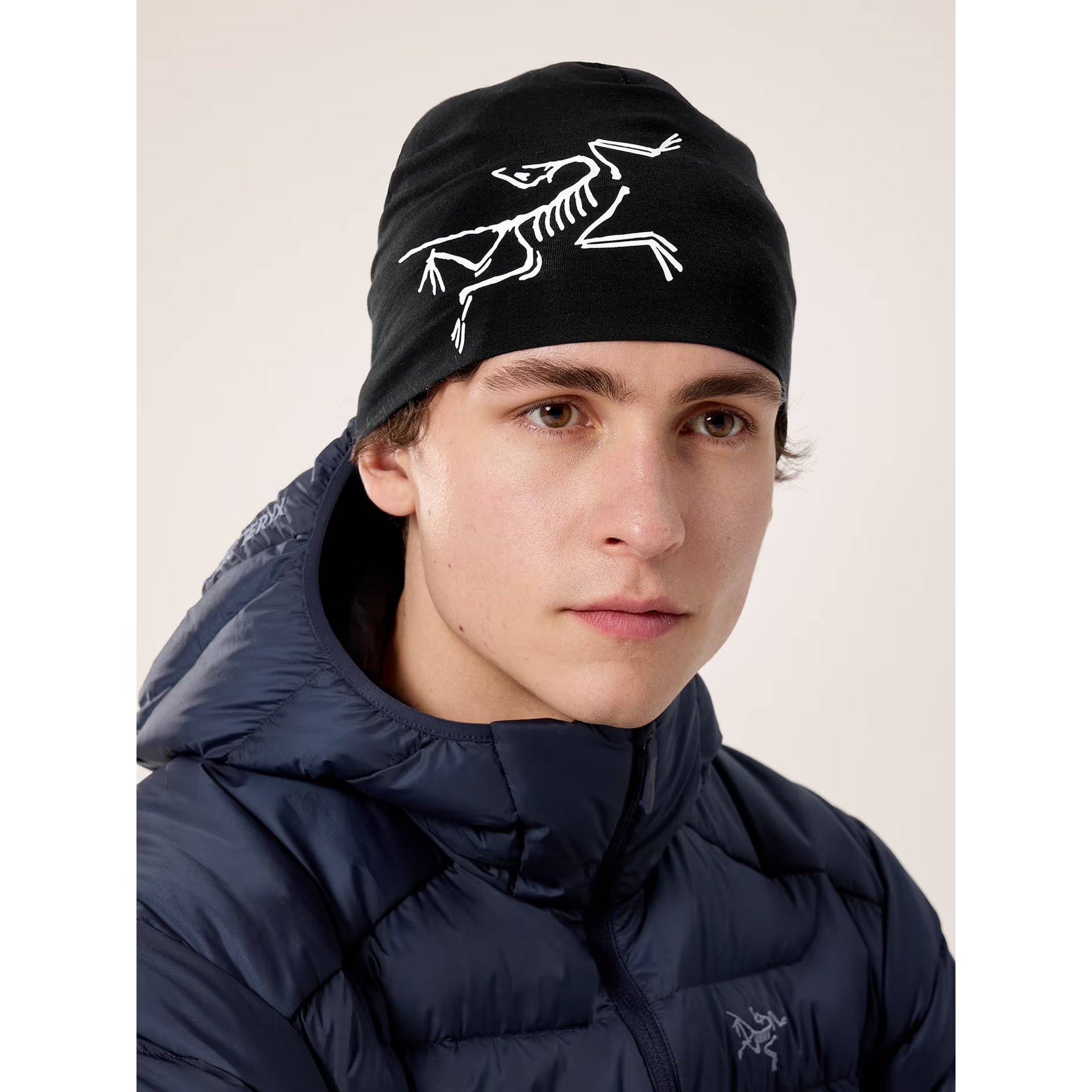 Tuque Satoro- Black/Arctic Silk|| Satoro Merino Toque - Black/Arctic Silk