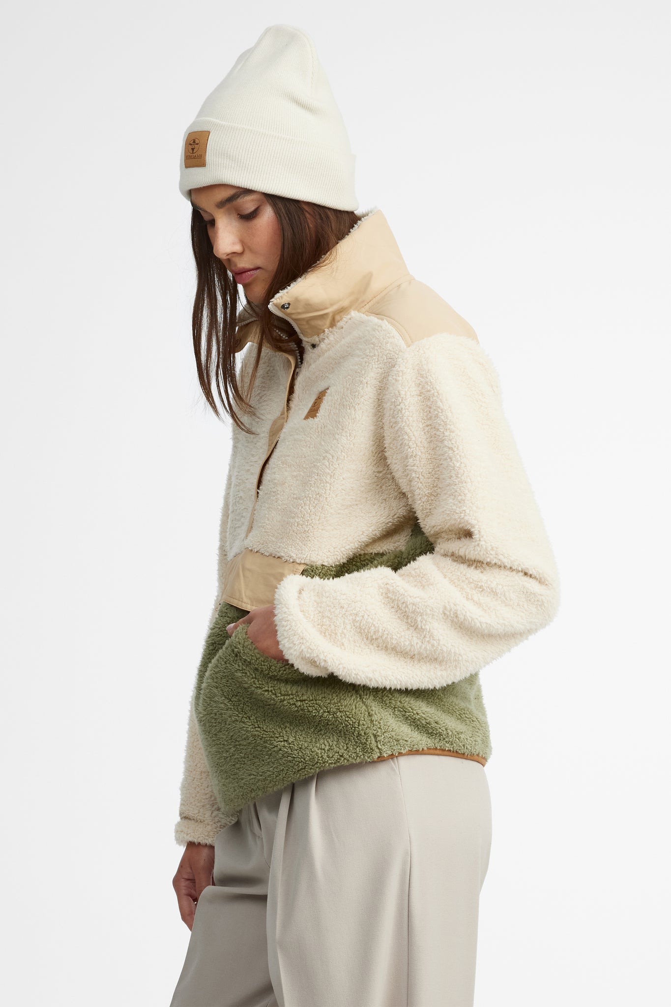 Chandail Polaire pour Femmes || Quarter Snap Plush Sweater for Women's