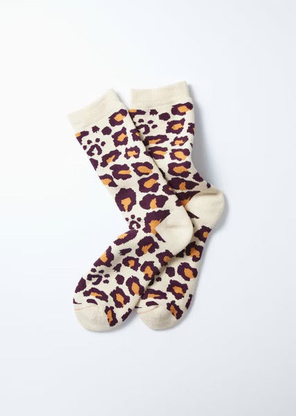 Chaussettes Léopard Pile || Pile Leopard Crew Socks