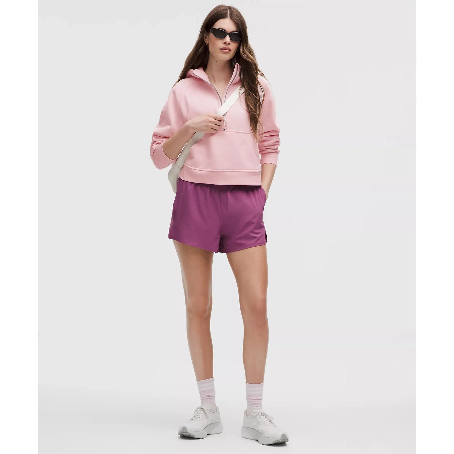 Scuba Oversized Half-Zip Hoodie - Femmes