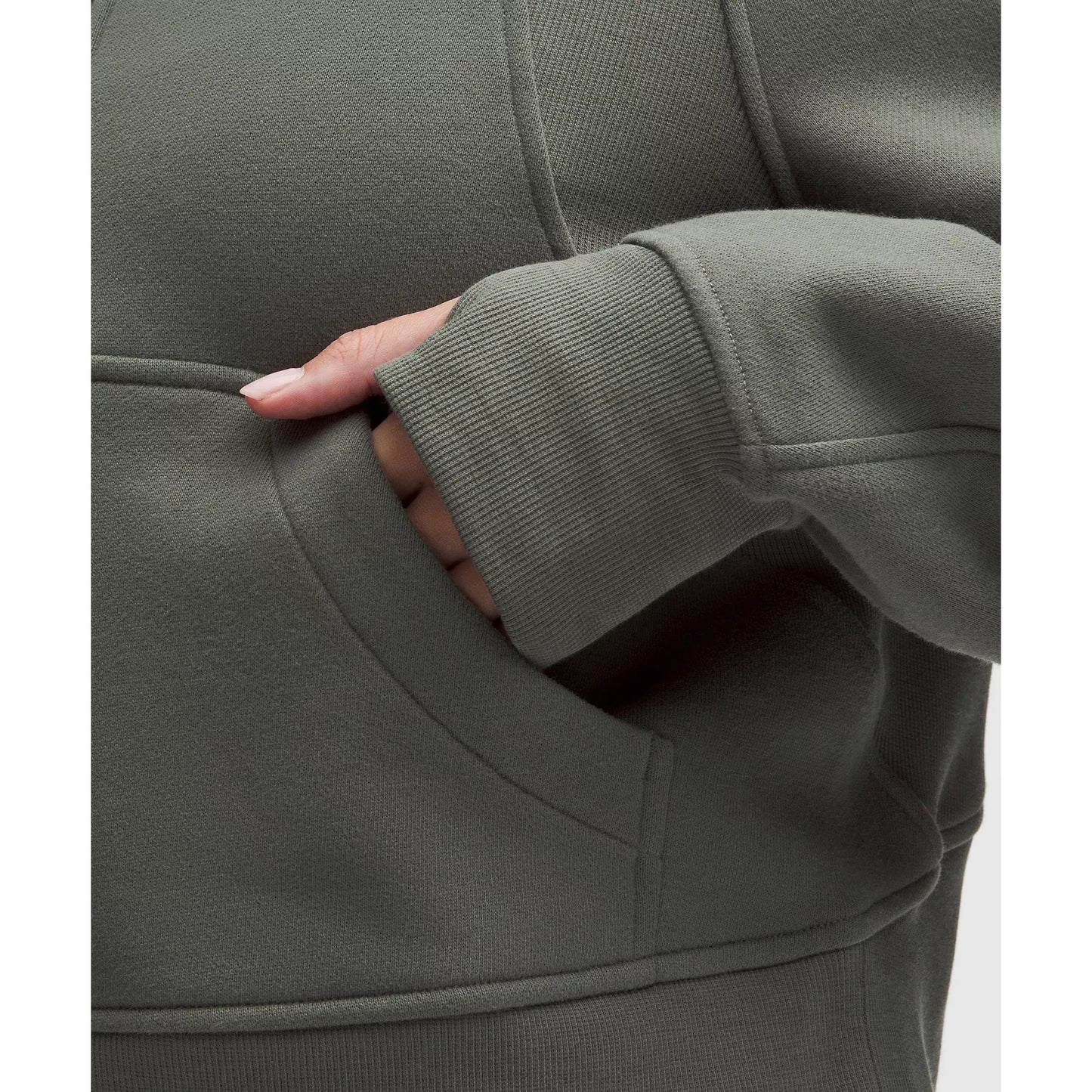 Scuba Oversized Half-Zip Hoodie - Femmes