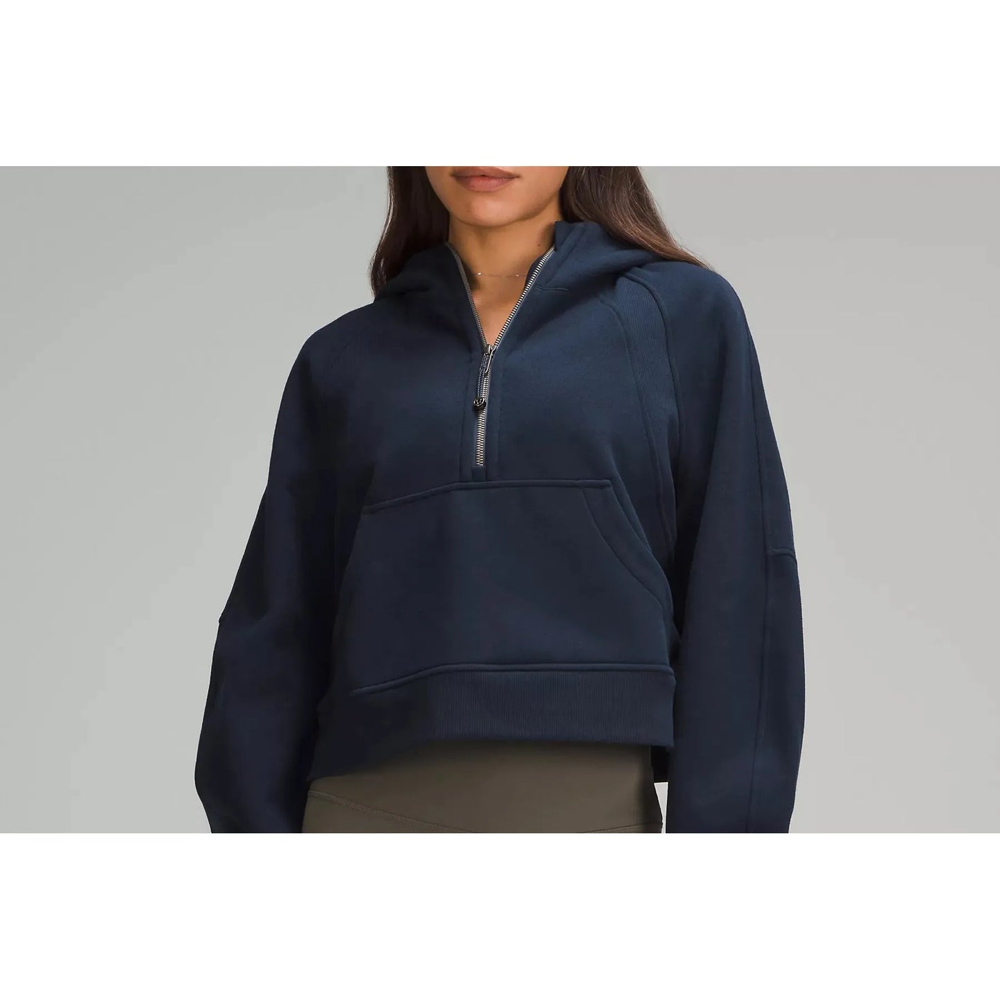 Scuba Oversized Half-Zip Hoodie - Femmes