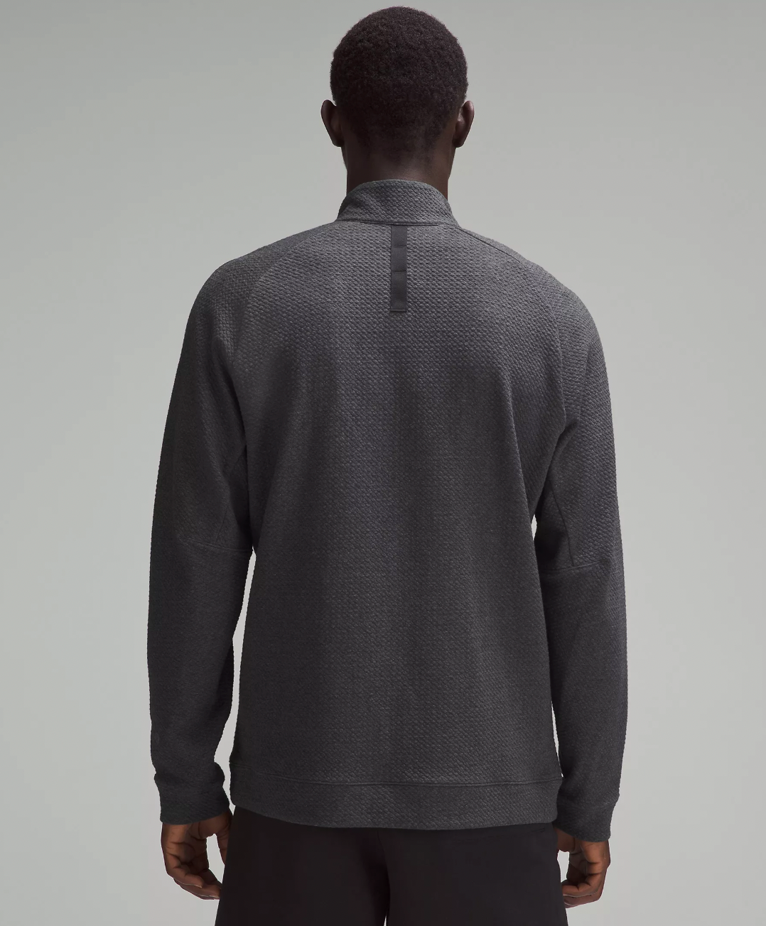Haut demi-zippé en coton à tricot double texturé pou Hommes|| Textured Double-Knit Cotton Half Zip for Men