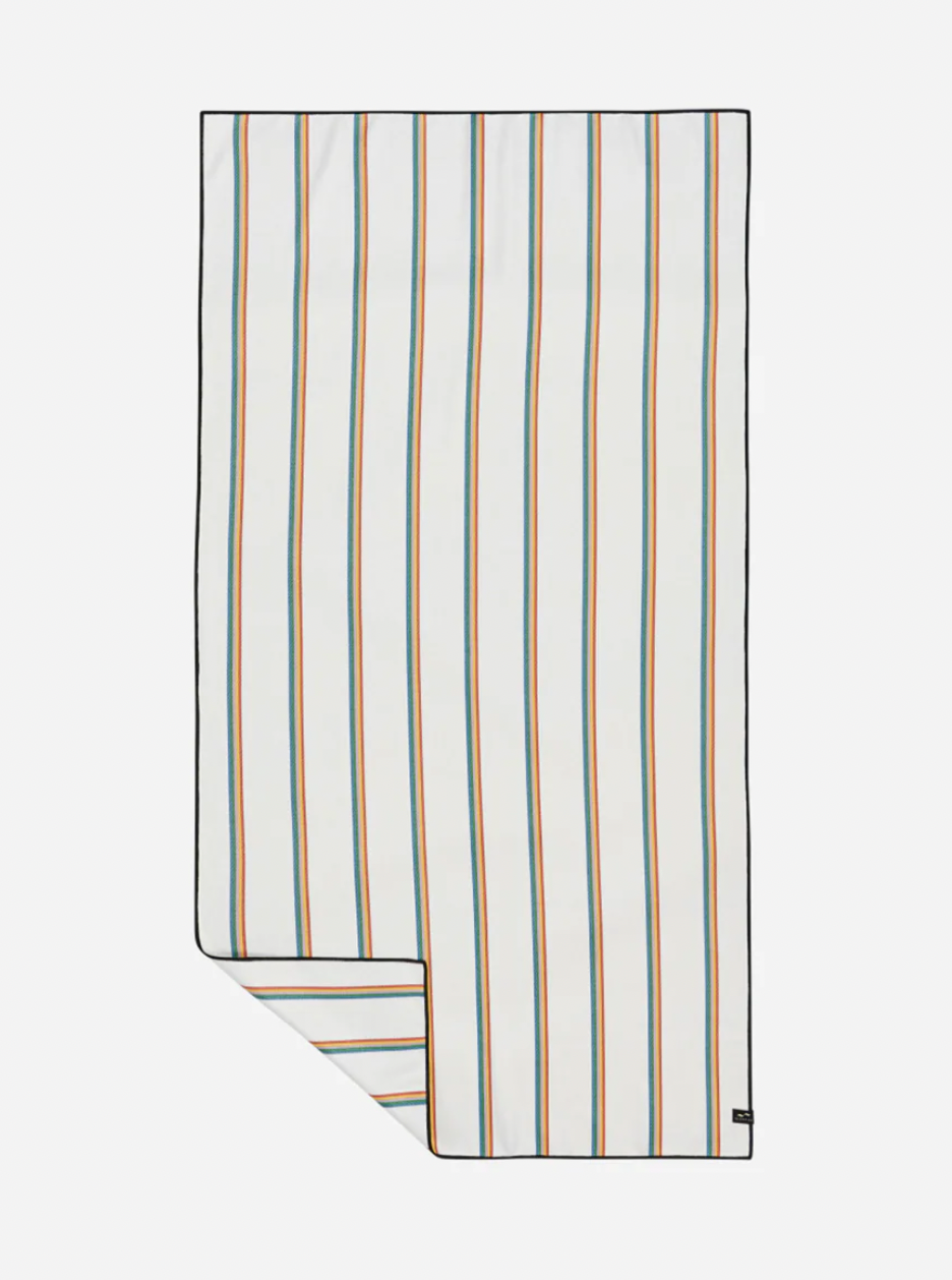 Serviette rayée à séchage rapide Baja  – Crème || Baja Stripe Perf. Quick-Dry Towel - Cream