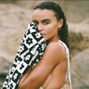 Serviette de bain Gigi – Noir/Crème || Gigi Bath Towel - Black/Cream