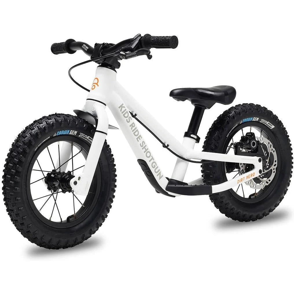 Dirt Hero 12'' - Vélo Équilibre - 12-1/2'' - Blanc - Avec Frein||Dirt Hero 12'' - Push Bike - 12-1/2'' - White - With Brake