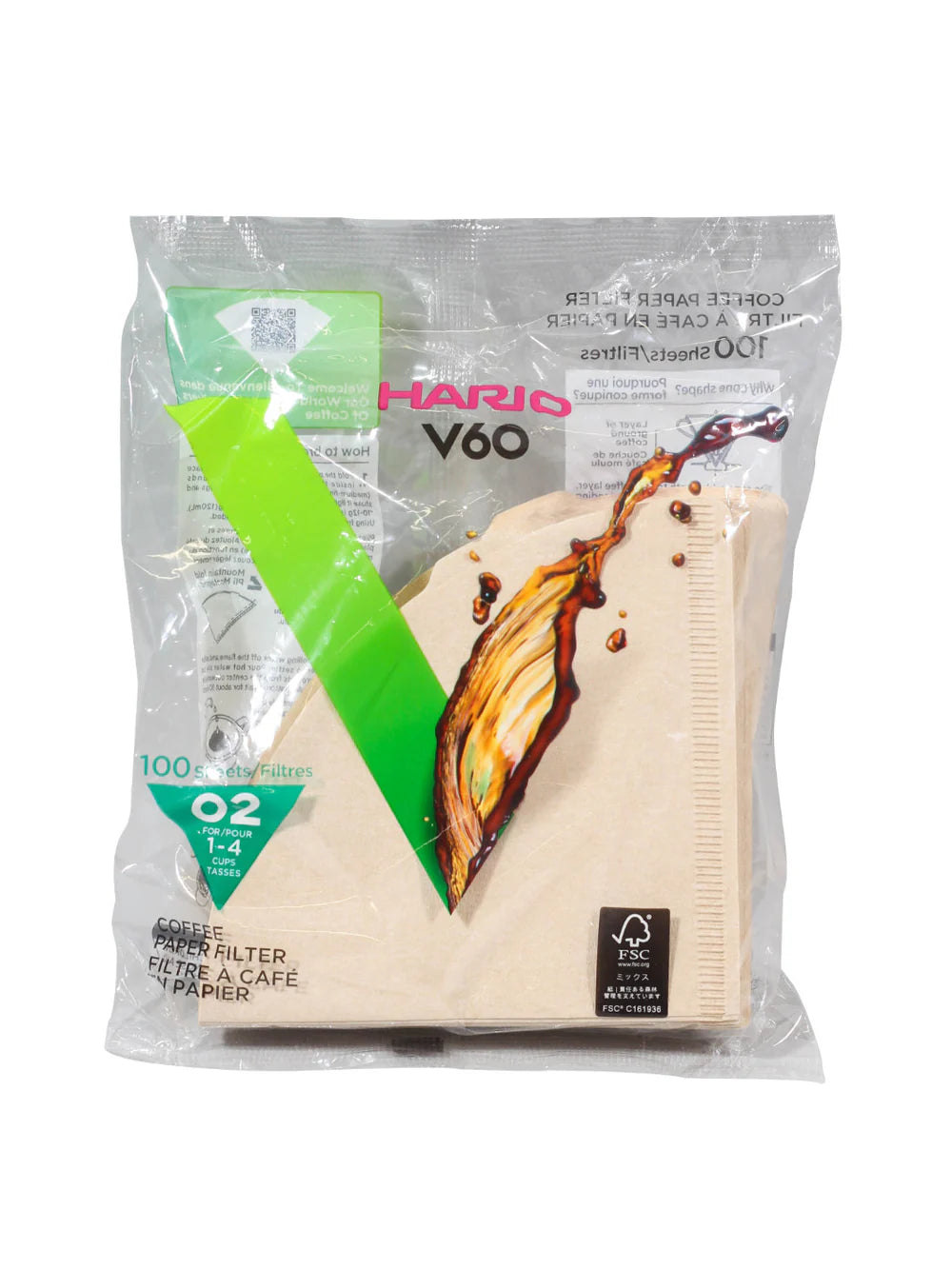 Filtres HARIO V60-02 (paquet de 100)