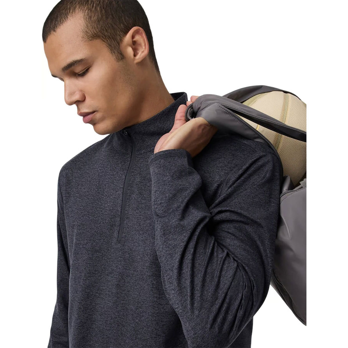 Pull Ponto à demi-zip et col montant - Hommes